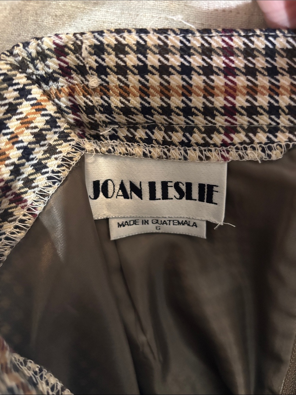 Vintage Joan Leslie Houndstooth Midi Pencil Skirt Size 6 Equestrian Academia EUC - Picture 2 of 7
